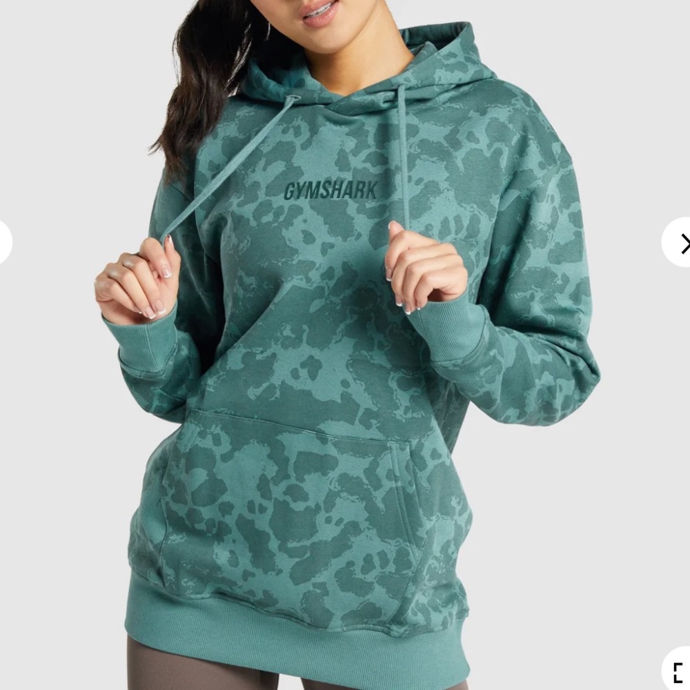 Gymshark Camo Graphic Oversized Hoodie